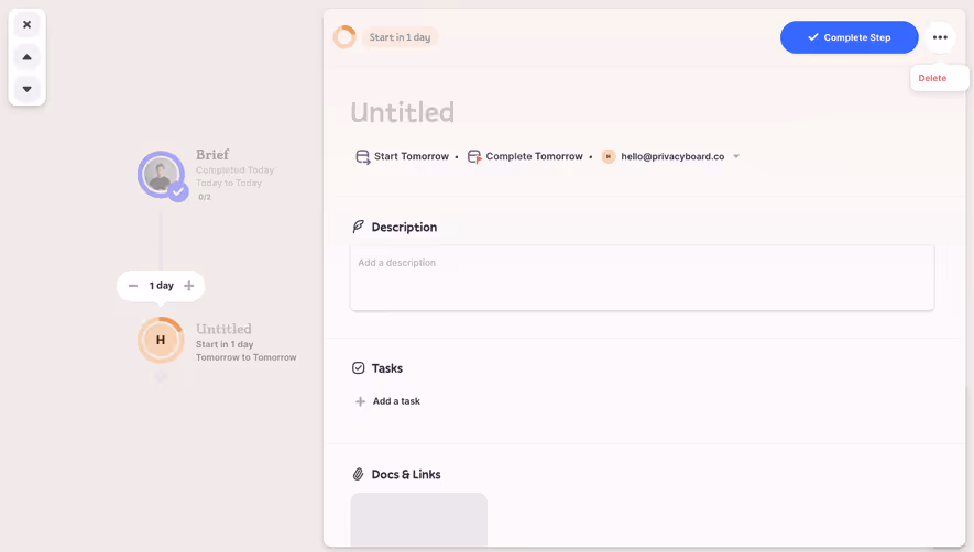 Logbook ogbbok Delete Step