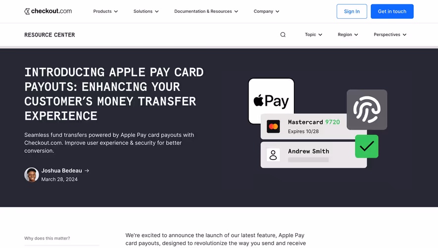 Checkout.com Blog Template