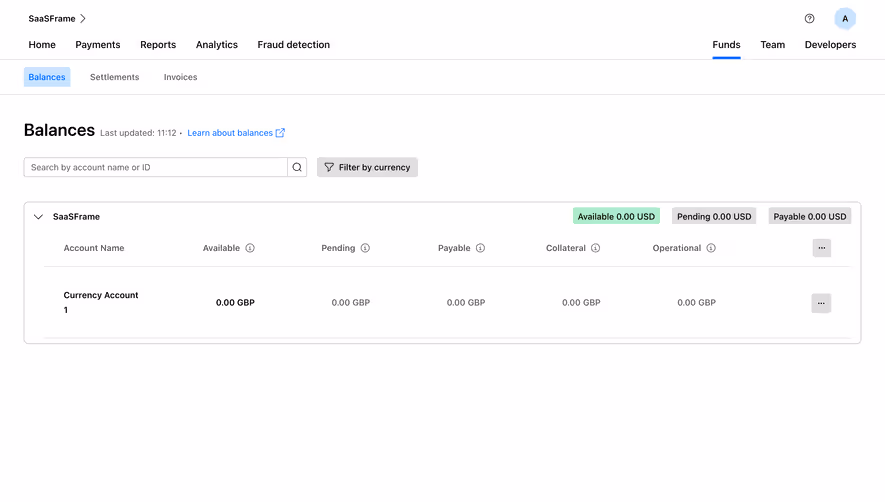 Checkout.com Balances