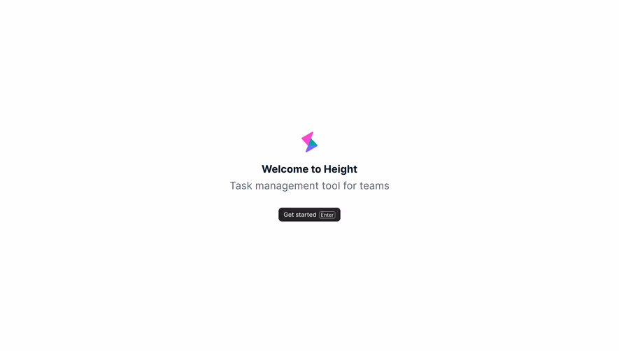 Height Welcome Screen