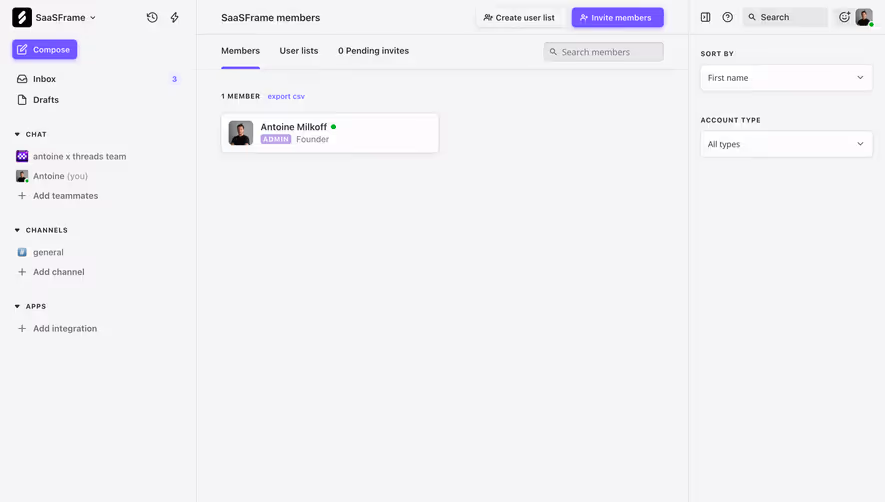 Threads hread Team Members List
