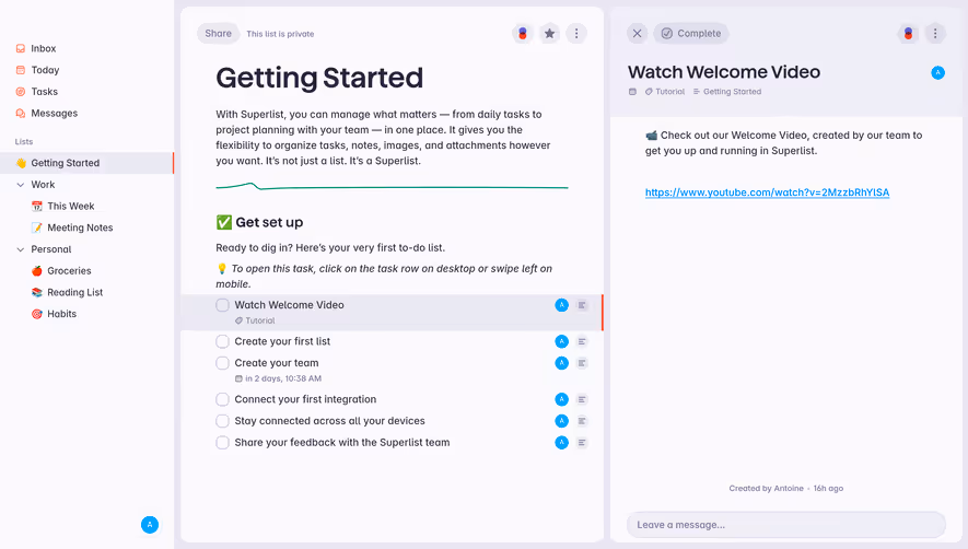 Superlist User Onboarding