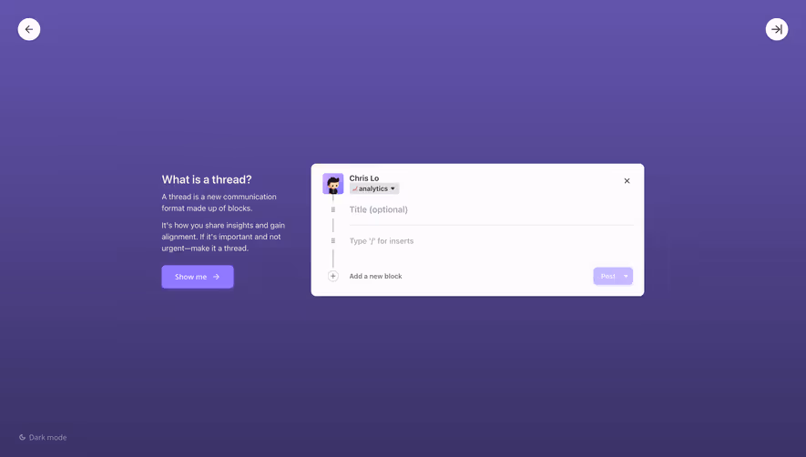 Threads Product Tour