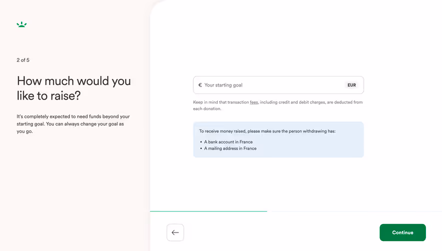 GoFundMe Foundraiser Goal Setup
