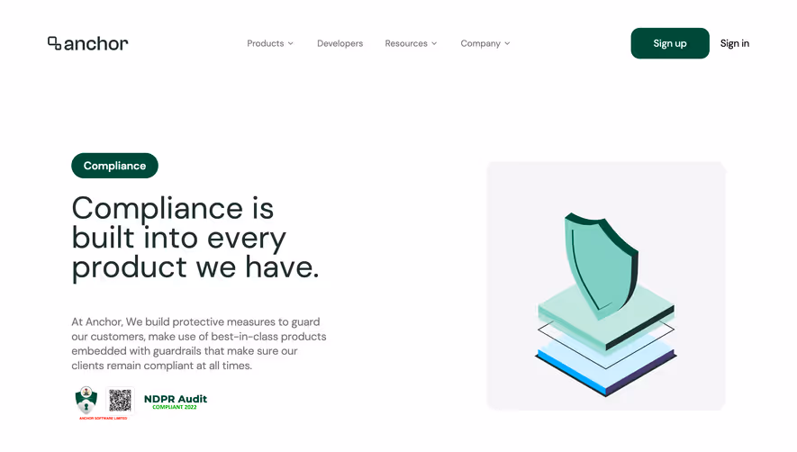 Anchor Security Page