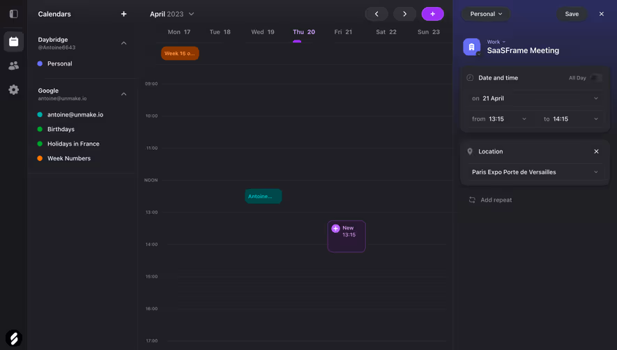 Daybridge aybrigde Create An Event