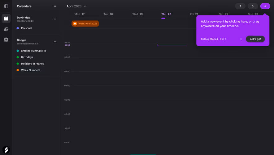Daybridge Product Tour