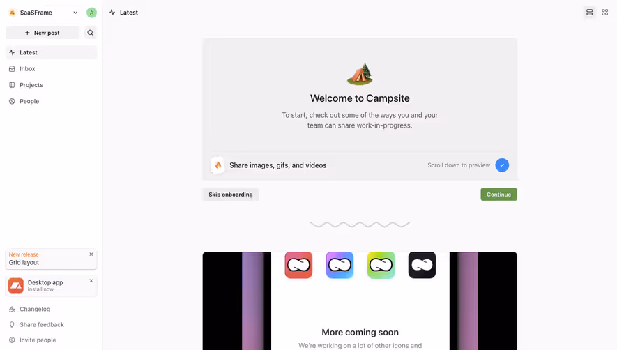 Campsite User Onboarding