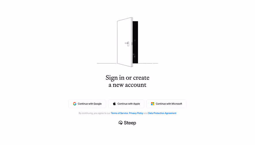 Steep Signup