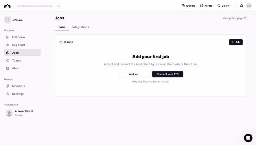 The Org Create Job Offer