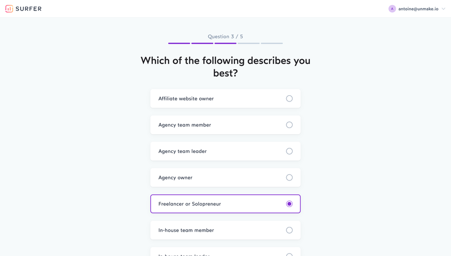 Surfer SEO Account Setup
