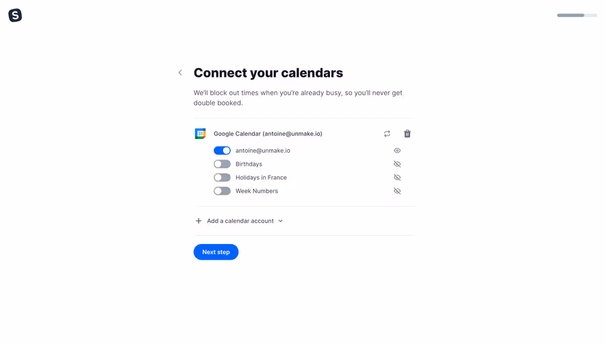 SavvyCal Account Setup