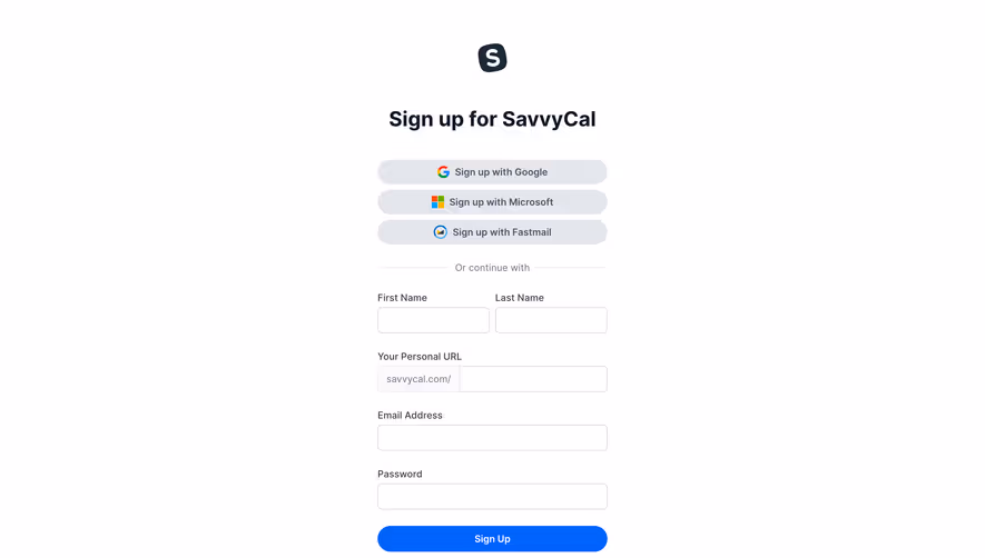 SavvyCal Signup