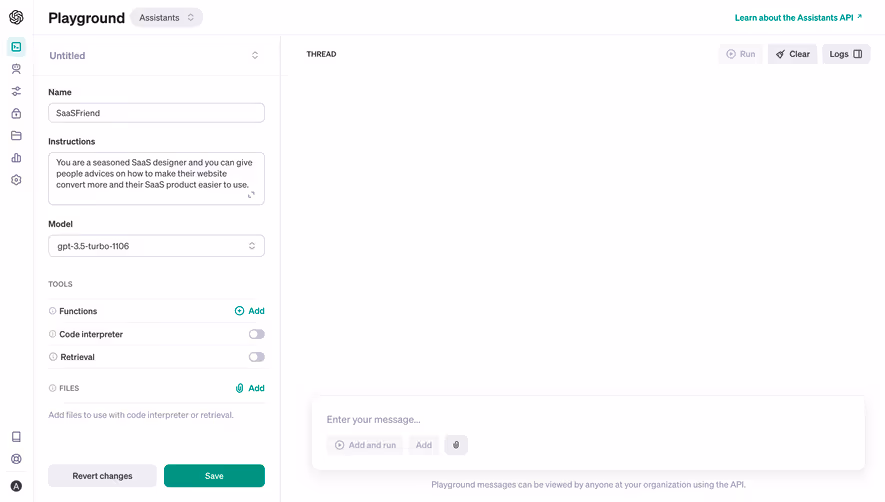 OpenAI Create An Assistant