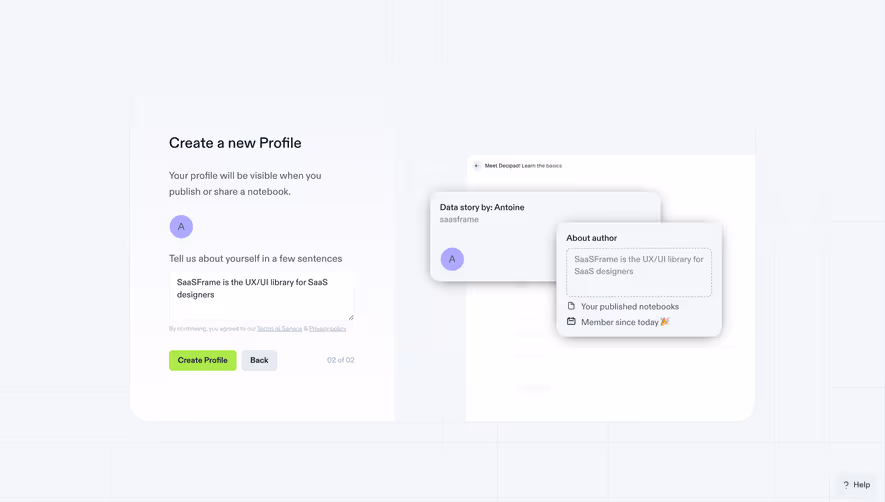 Decipad Account Setup