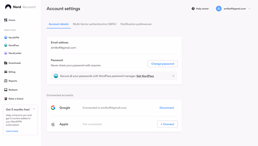 Nord VPN Account Details