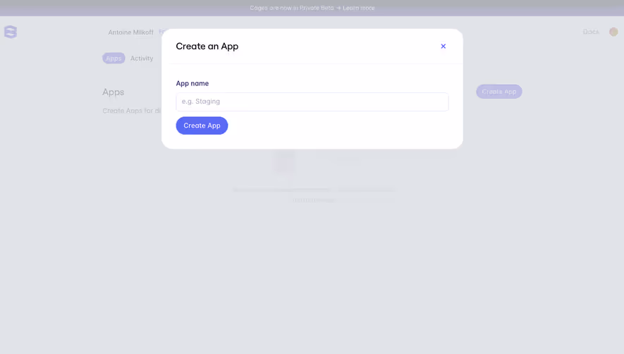 Evervault Create app