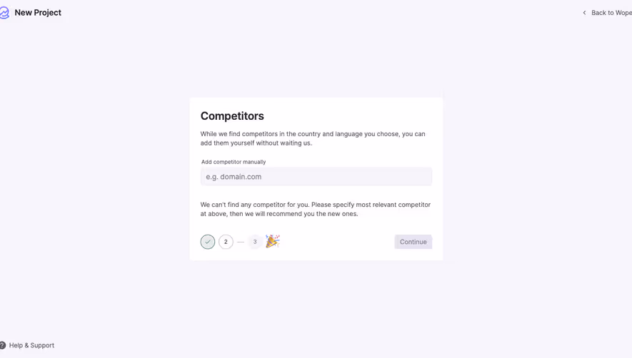 Wope Choose competitors