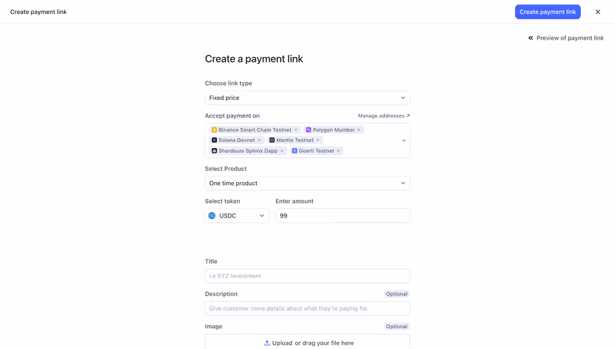 Copperx Create A Payment Link