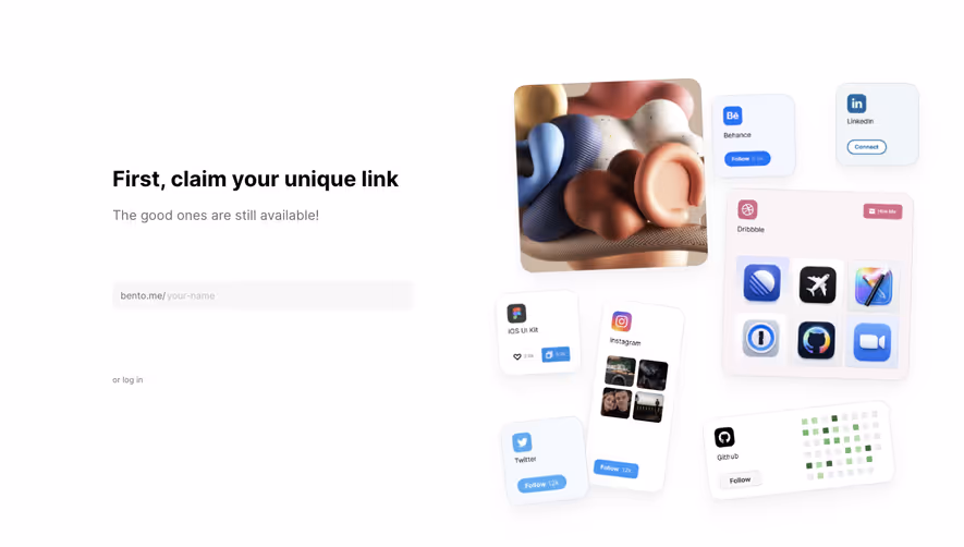Bento Claim Your Link