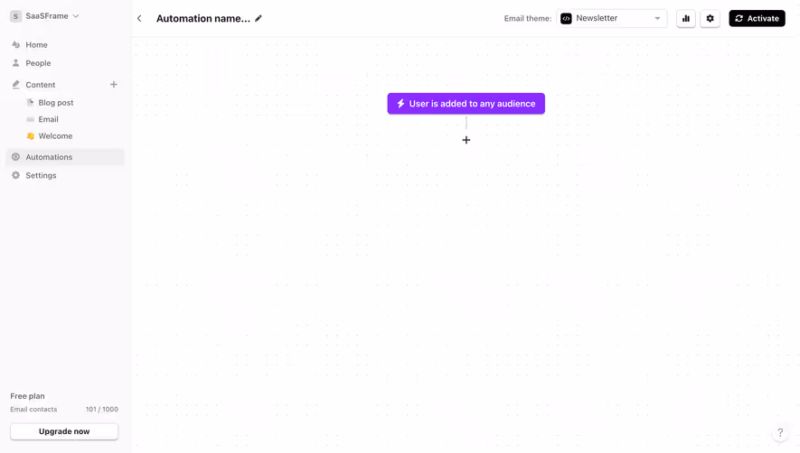 Audienceful Automation Trigger Selected