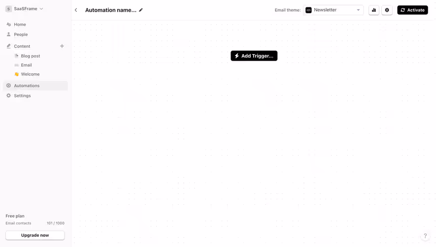 Audienceful Create New Automation