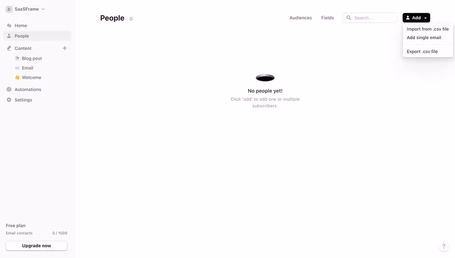 Audienceful Import People List