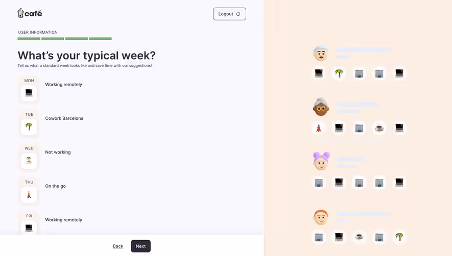 Café Schedule Setup