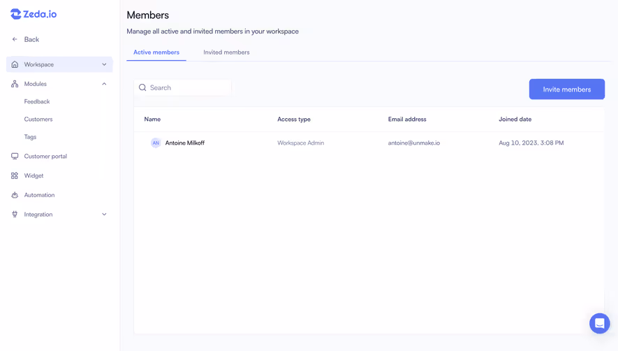 Zeda.io Team Members
