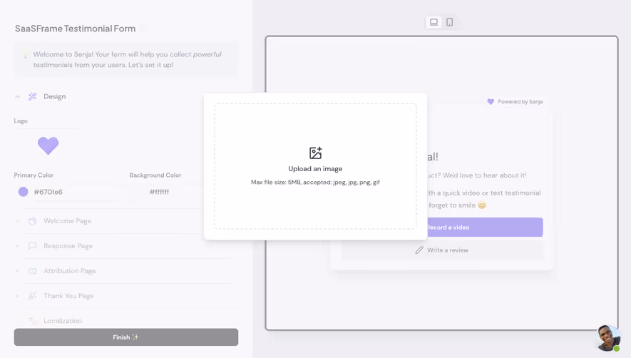 Senja User Onboarding