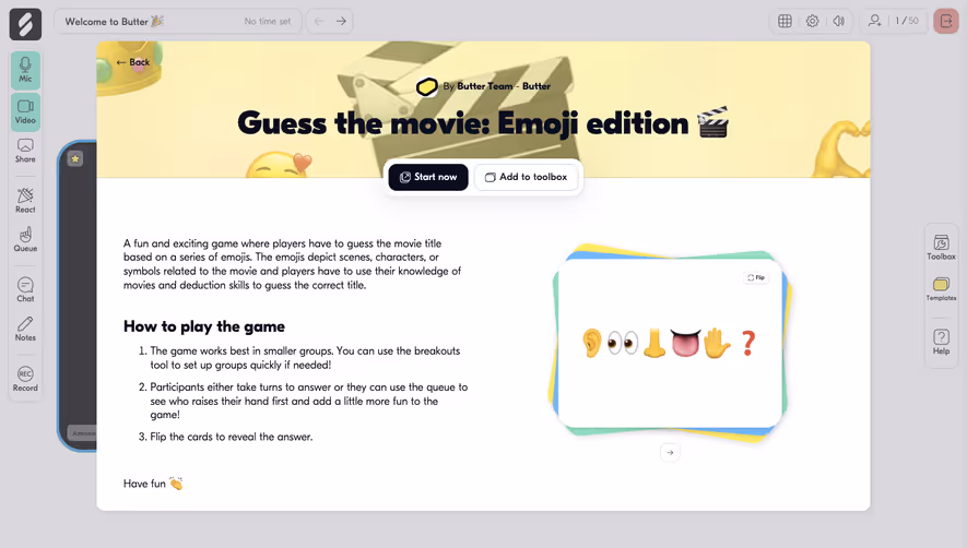 Butter Template Item