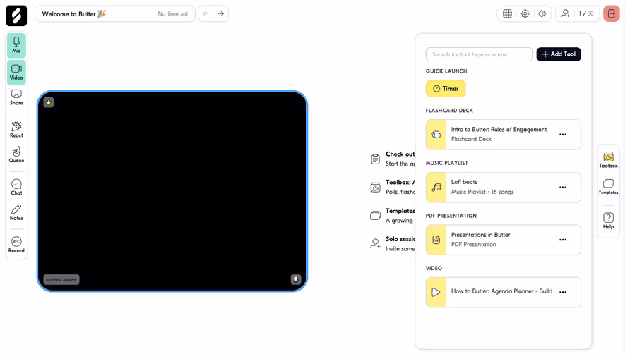 Butter User Onboarding