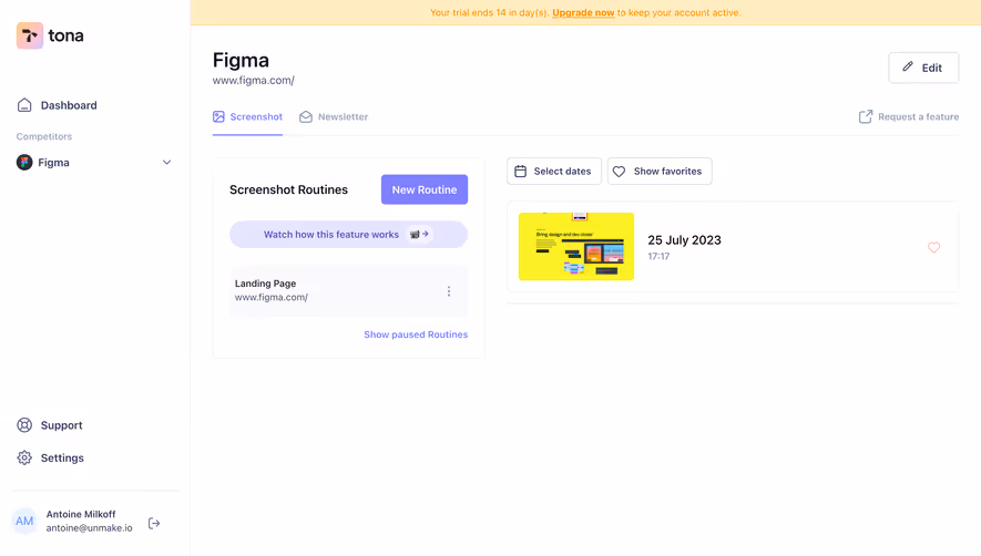 Tona Screenshot Routine Created