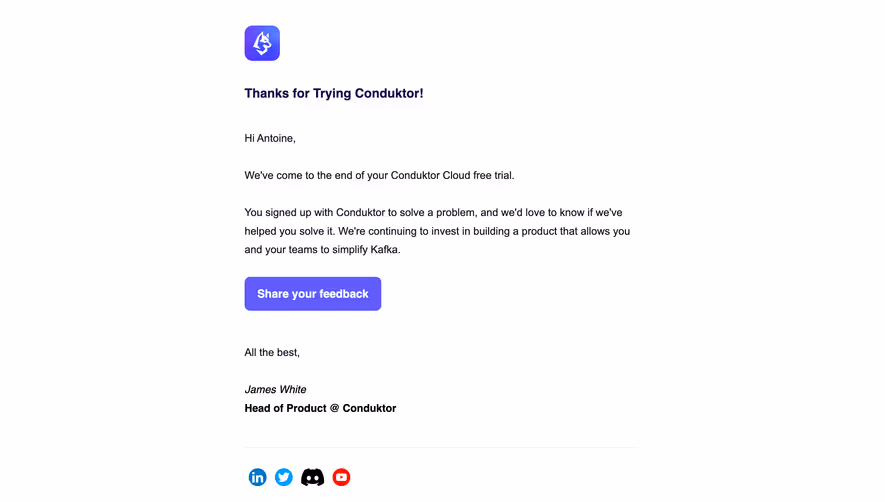 Conduktor Free Trial Emails