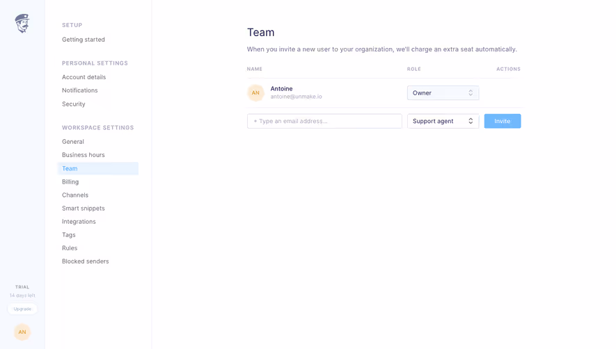 Fernand Invite Team Members