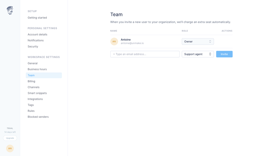 Fernand Invite Team Members