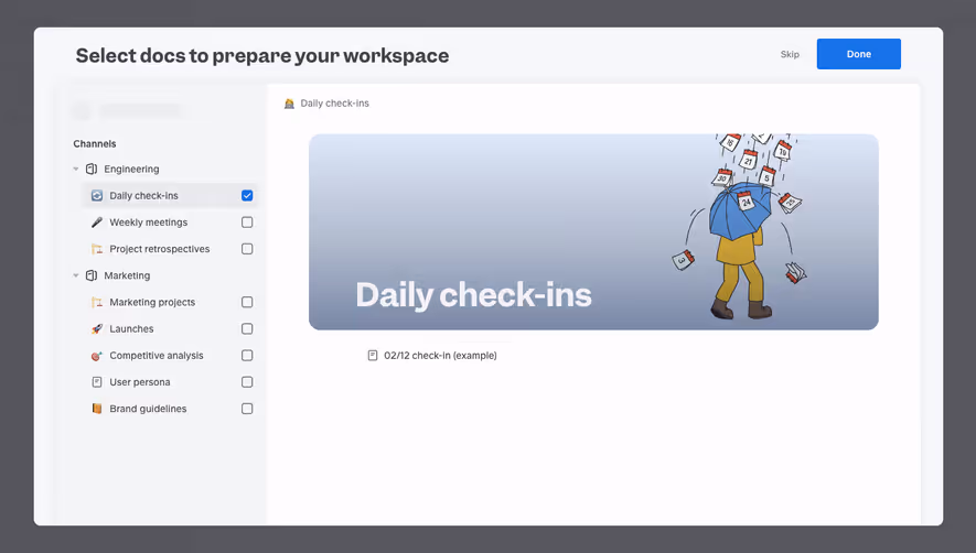 Slite Select template