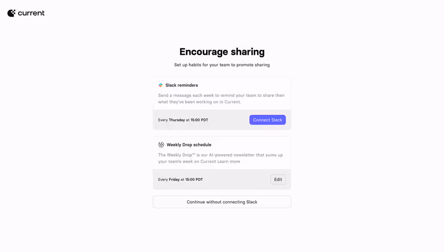 Current Account Setup