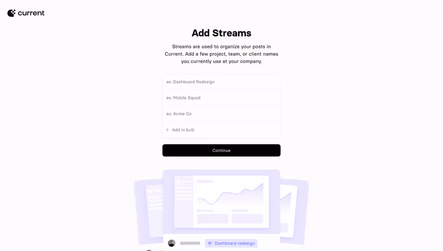 Current Account Setup