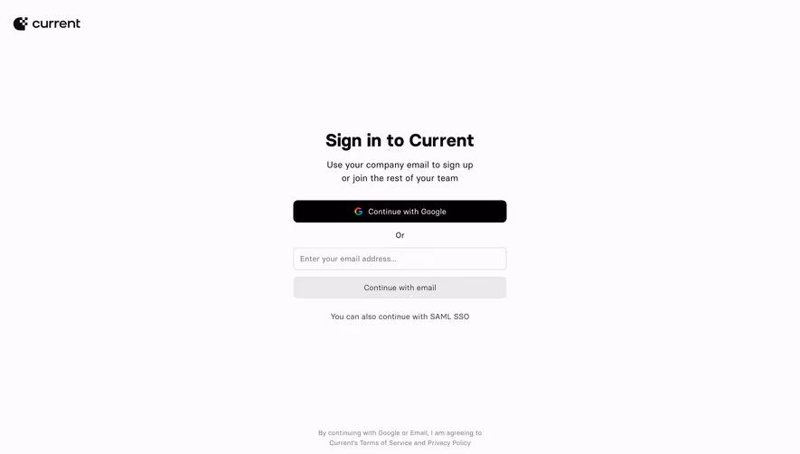 Current Signup