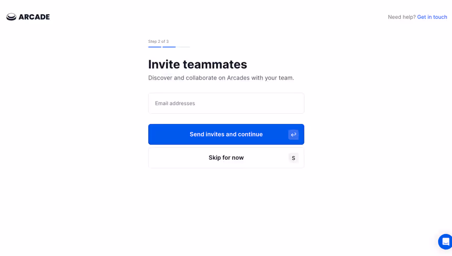 Arcade Invite Team Members