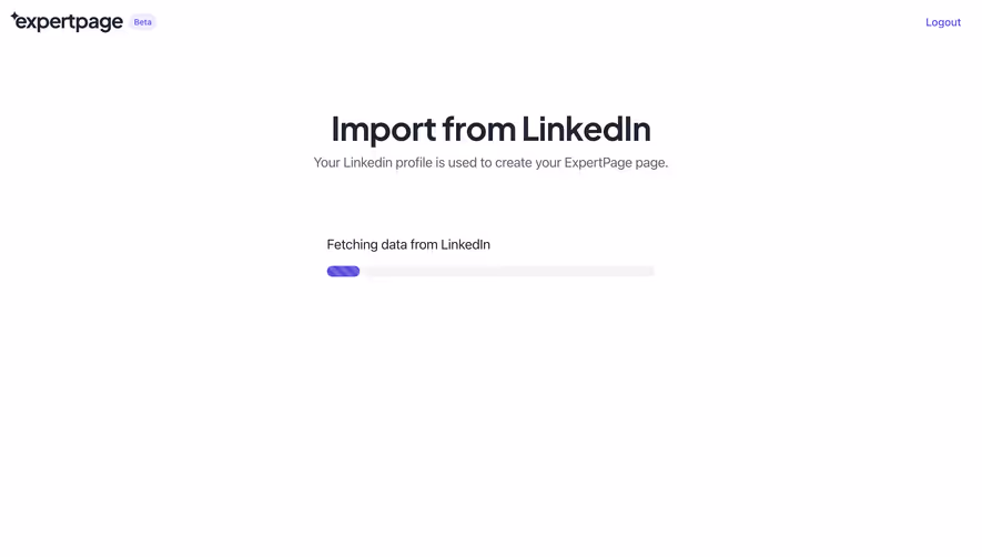 Expertpage Loading Screen