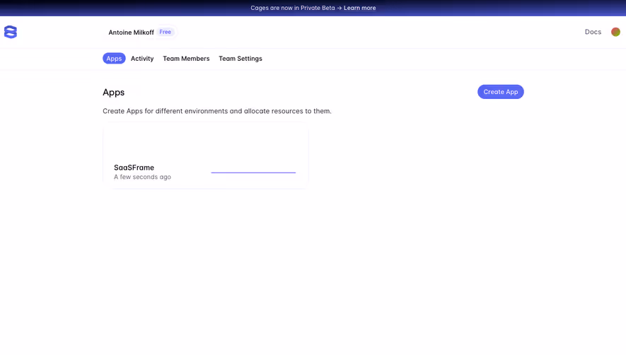 Evervault App created
