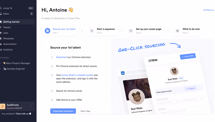 Crew User Onboarding