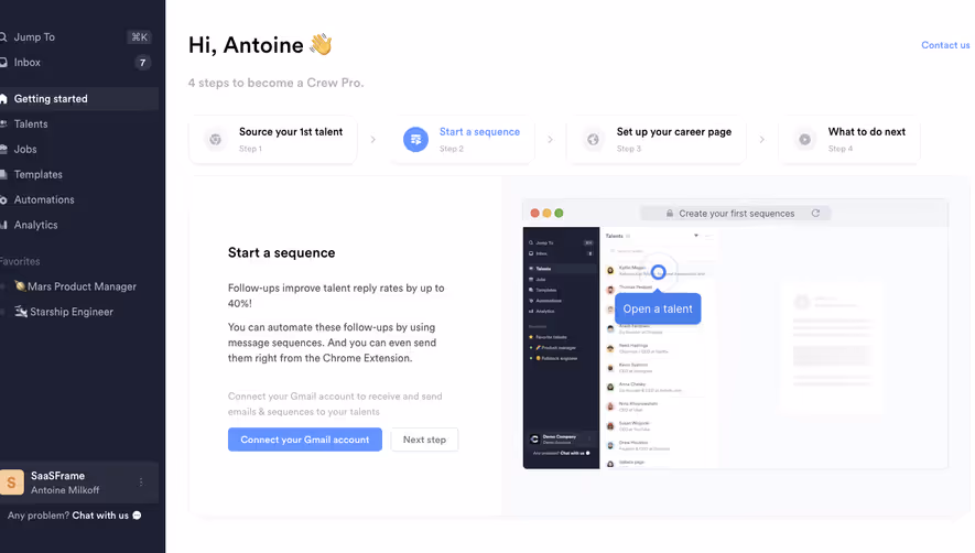 Crew User Onboarding