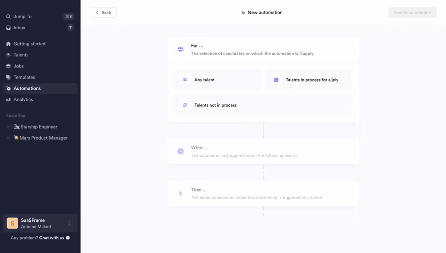 Crew Create automation