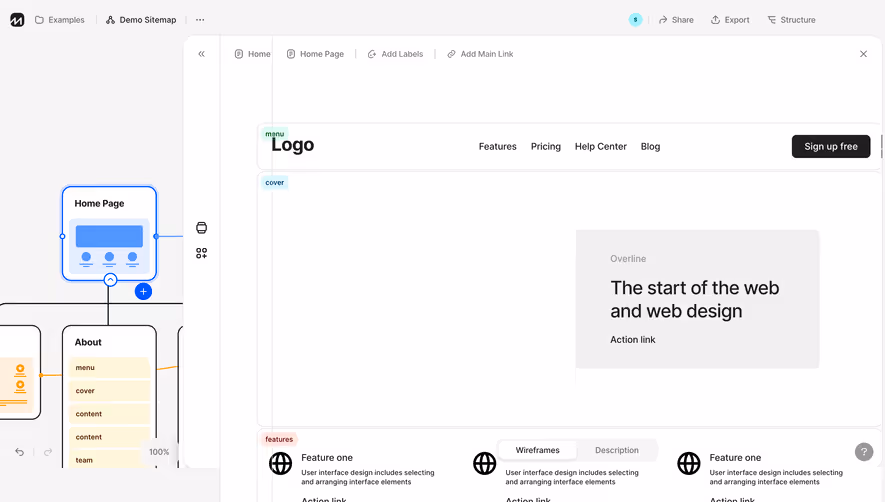 FlowMapp Sitemap Flowchart