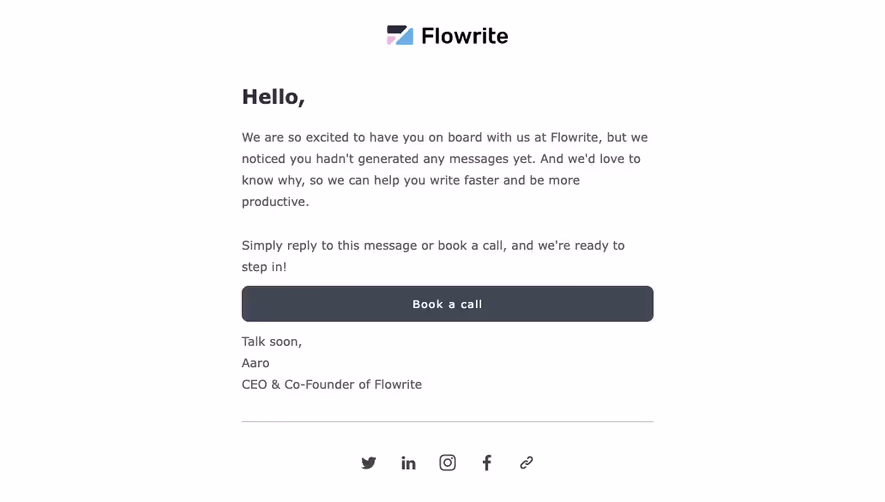 Flowrite Activation Emails