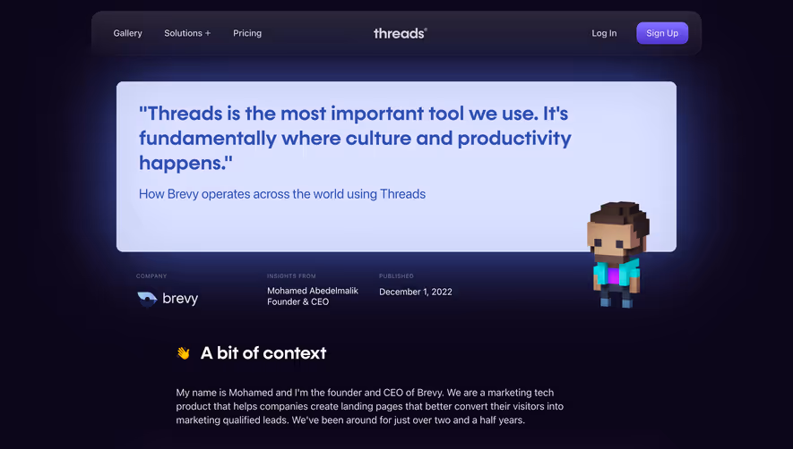 Threads Customer Stories