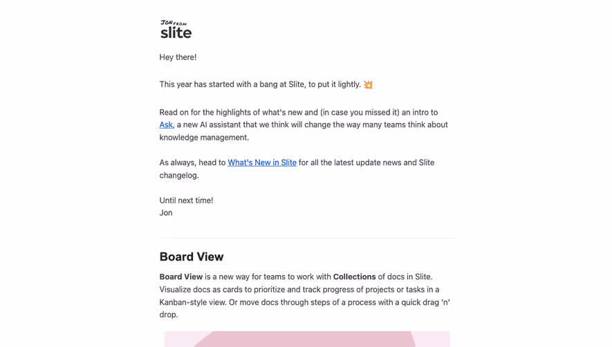 Slite Product Update